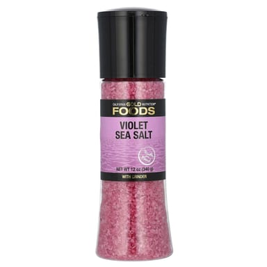 Морская соль California Gold Nutrition Foods Violet Grinder, 340 г