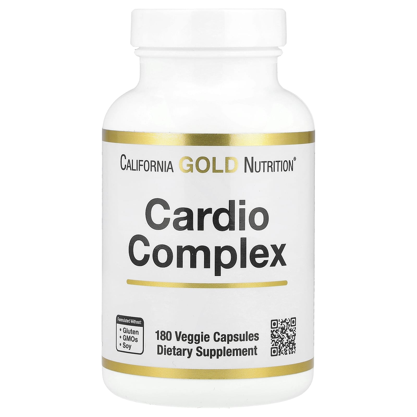 Коэнзим Q10 California Gold Nutrition Cardio Complex with CardioAmino Blend CardioPhyto Blend and, 180 растительных капсул — фото 2