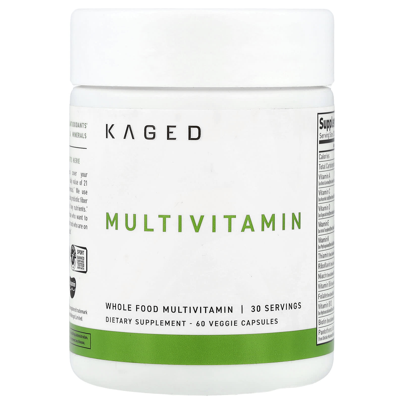 Мультивитамины Kaged, 60 растительных капсул