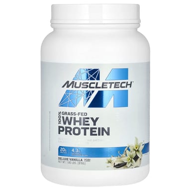 Сывороточный протеин MuscleTech 100% Grass-Fed, вкус Deluxe Vanilla, 816 г