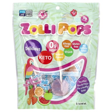 Конфеты для чистки зубов Zollipops, 3.1 унции
