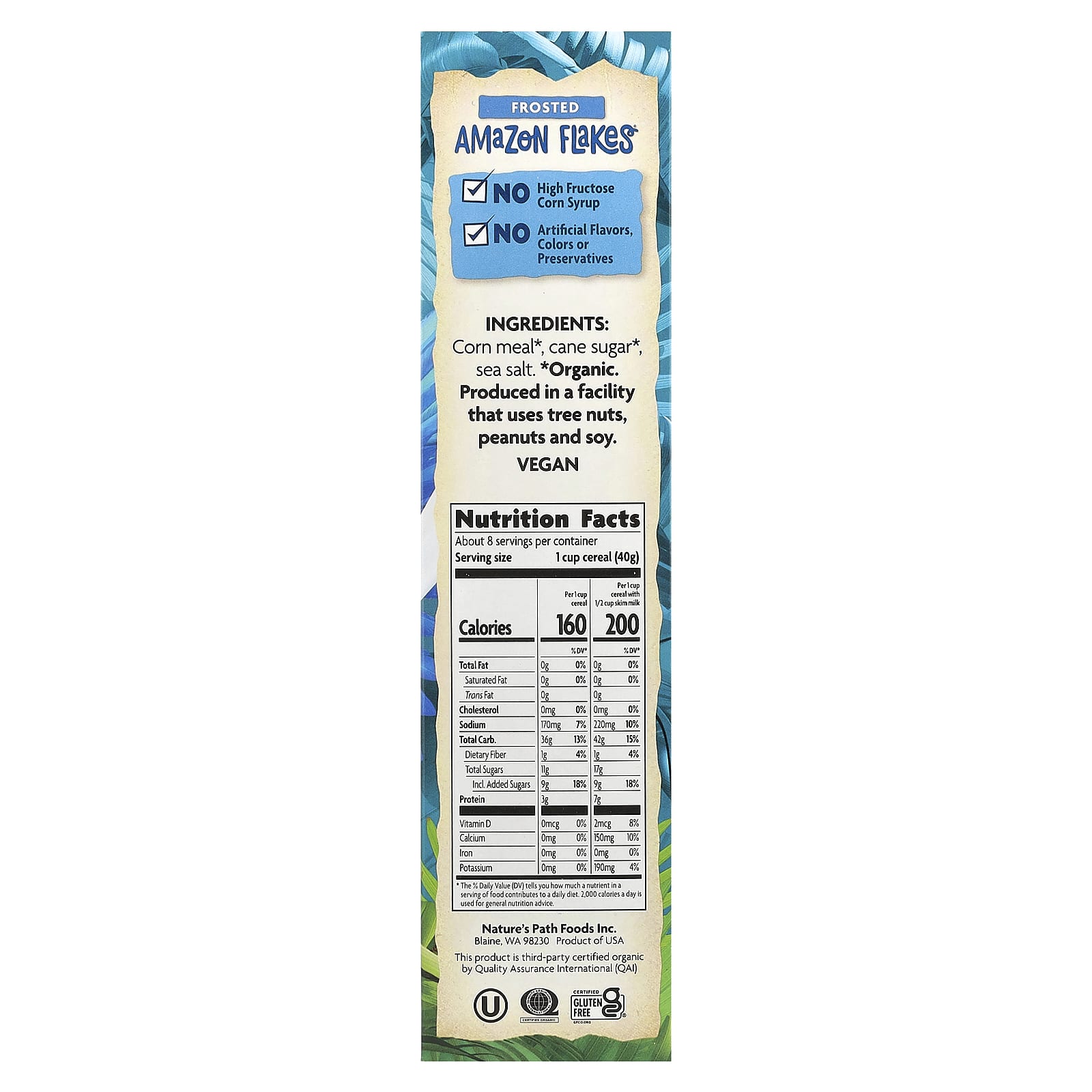 Хлопья Nature's Path EnviroKidz Organic Frosted Amazon Flakes®, 325 г — фото 2