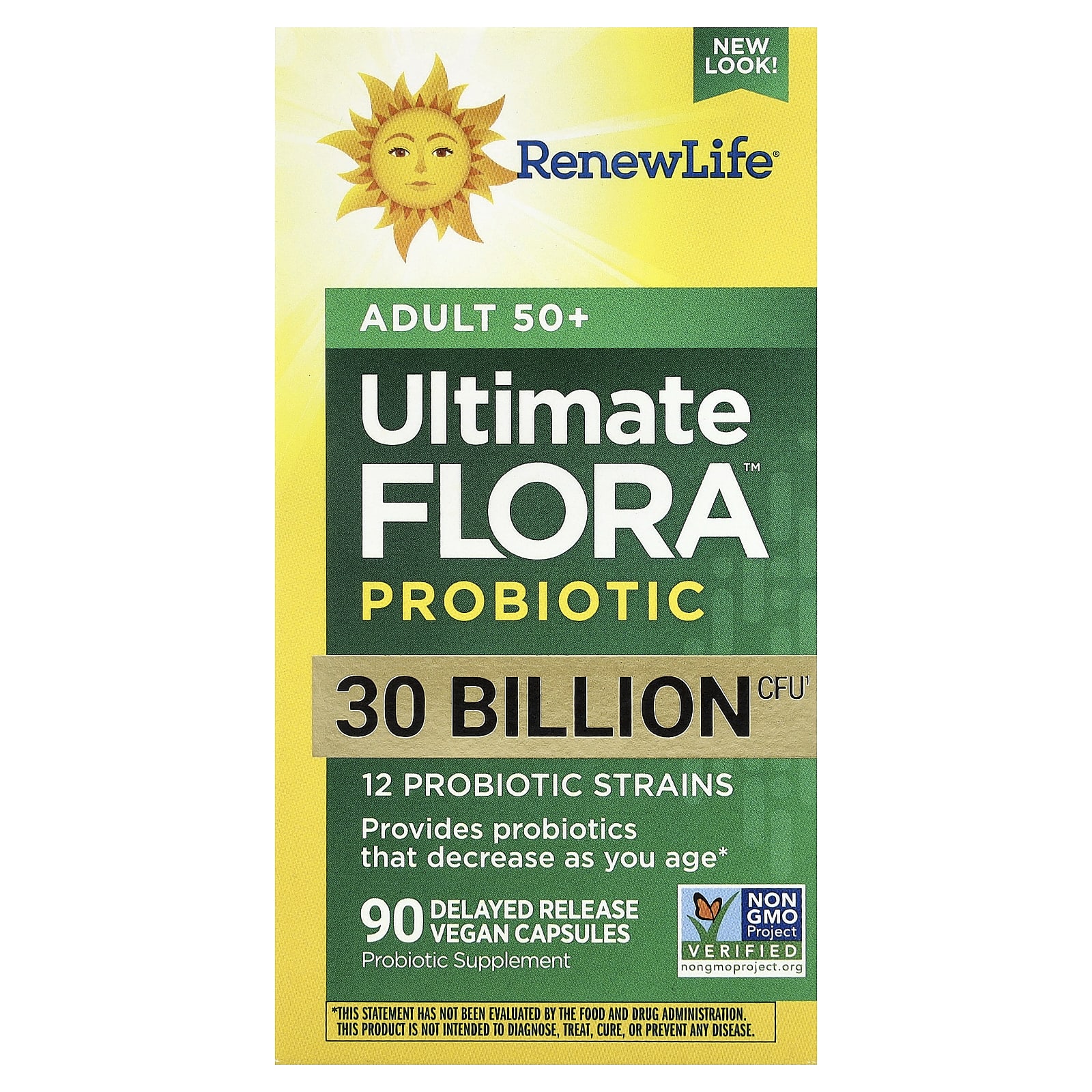 Пробиотик Renew Life Ultimate Flora™ Adult 50+ 90 Delayed Release, 30 млрд КОЕ, капсулы — фото 2