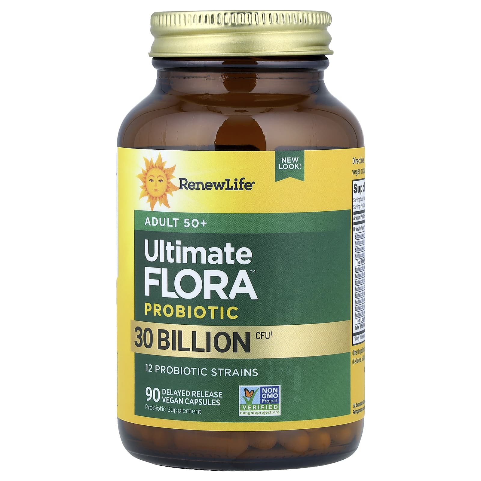 Пробиотик Renew Life Ultimate Flora™ Adult 50+ 90 Delayed Release, 30 млрд КОЕ, капсулы