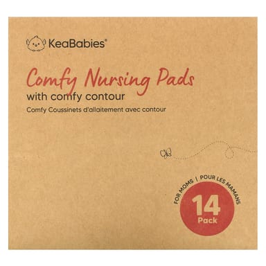Прокладки KeaBabies Comfy Nursing Soft White, оттенок Large, набор из 14 шт.