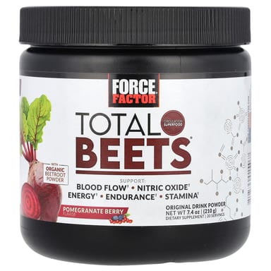 Гранат Force Factor Total Beets® Original Drink Powder, вкус Pomegranate Berry, 210 г, порошок