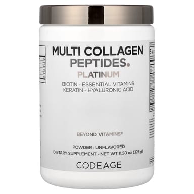 Коллаген Codeage Multi Peptides Powder, без вкуса, оттенок Platinum, 326 г, порошок