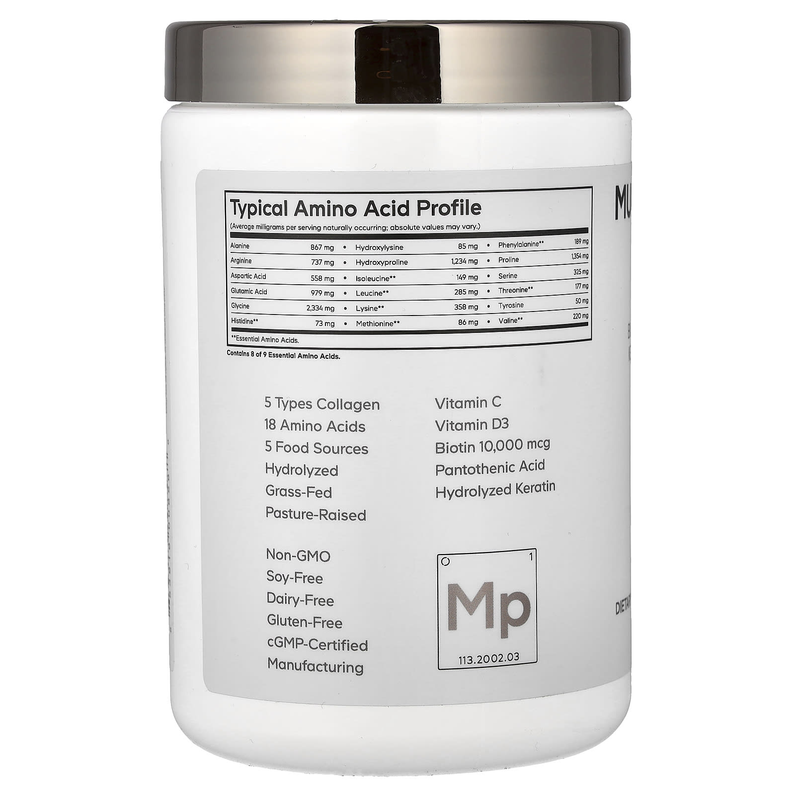 Коллаген Codeage Multi Peptides Powder, без вкуса, оттенок Platinum, 326 г, порошок — фото 2