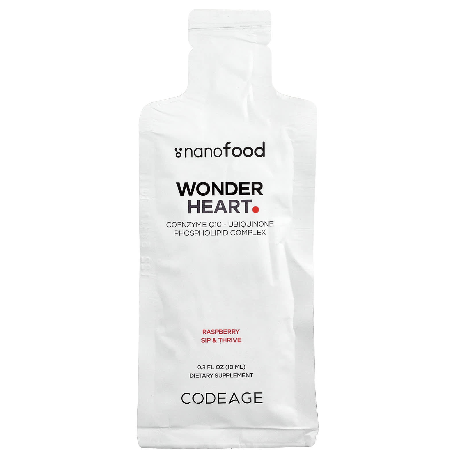 Комплекс Nanofood Codeage Wonder Heart Raspberry, оттенок 30 Pouches, 10 мл