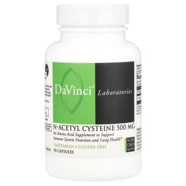 Фото товара: N-ацетилцистеин DaVinci Laboratories N-Acetyl Cysteine, 500 мг, 90 капсул
