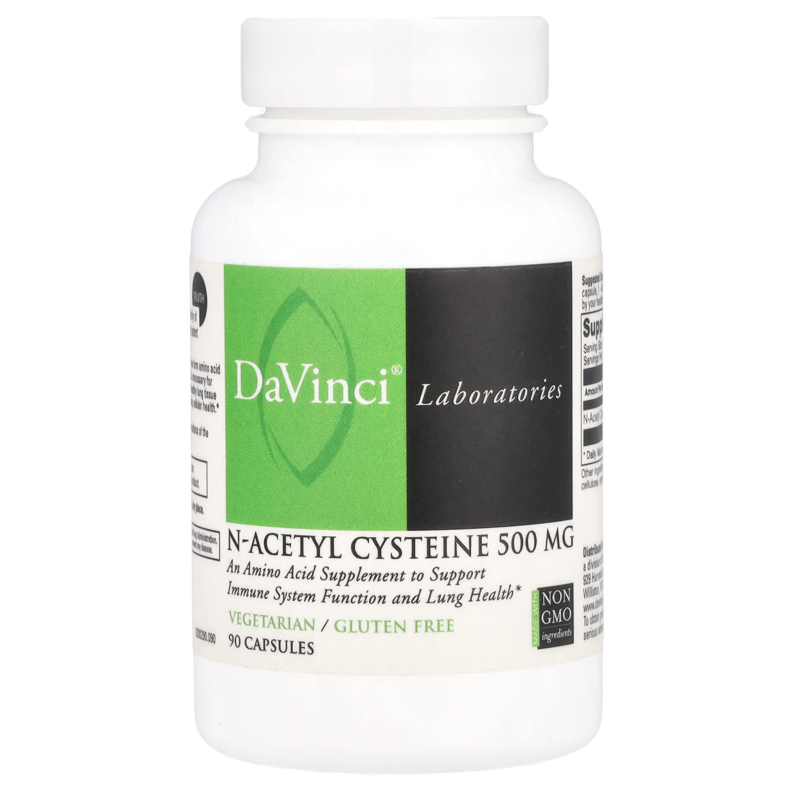 N-ацетилцистеин DaVinci Laboratories N-Acetyl Cysteine, 500 мг, 90 капсул