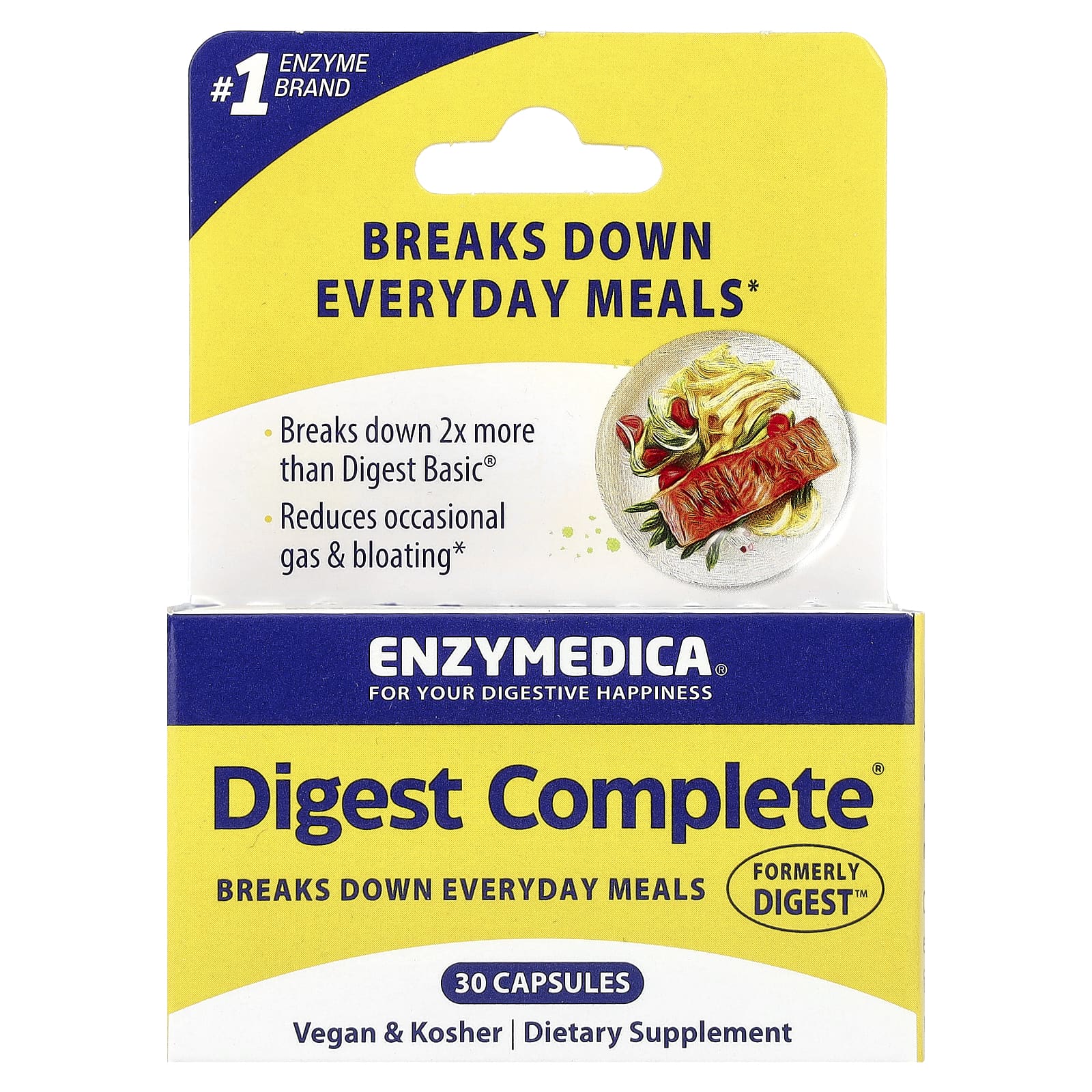 Ферментный комплекс Digest Complete Enzymedica®, 30 капсул