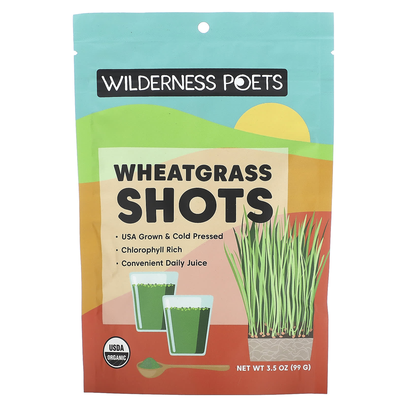 Ростки пшеницы Wilderness Poets Organic Shots, 99 г