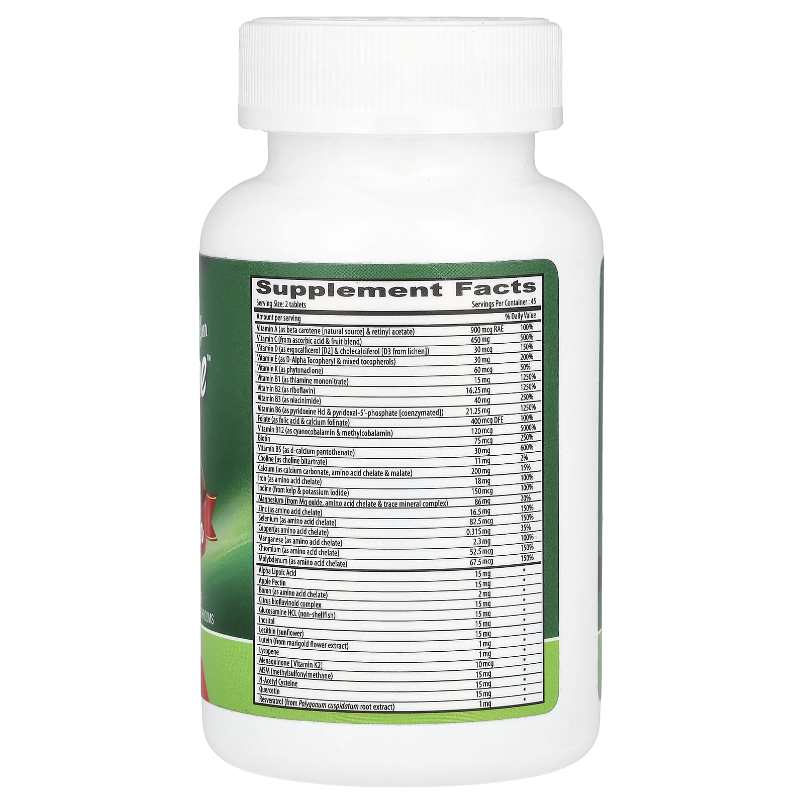 Мультивитамины Deva Vegan Tuba Prime® High Potency 90 Coated Tablets, таблетки — фото 2