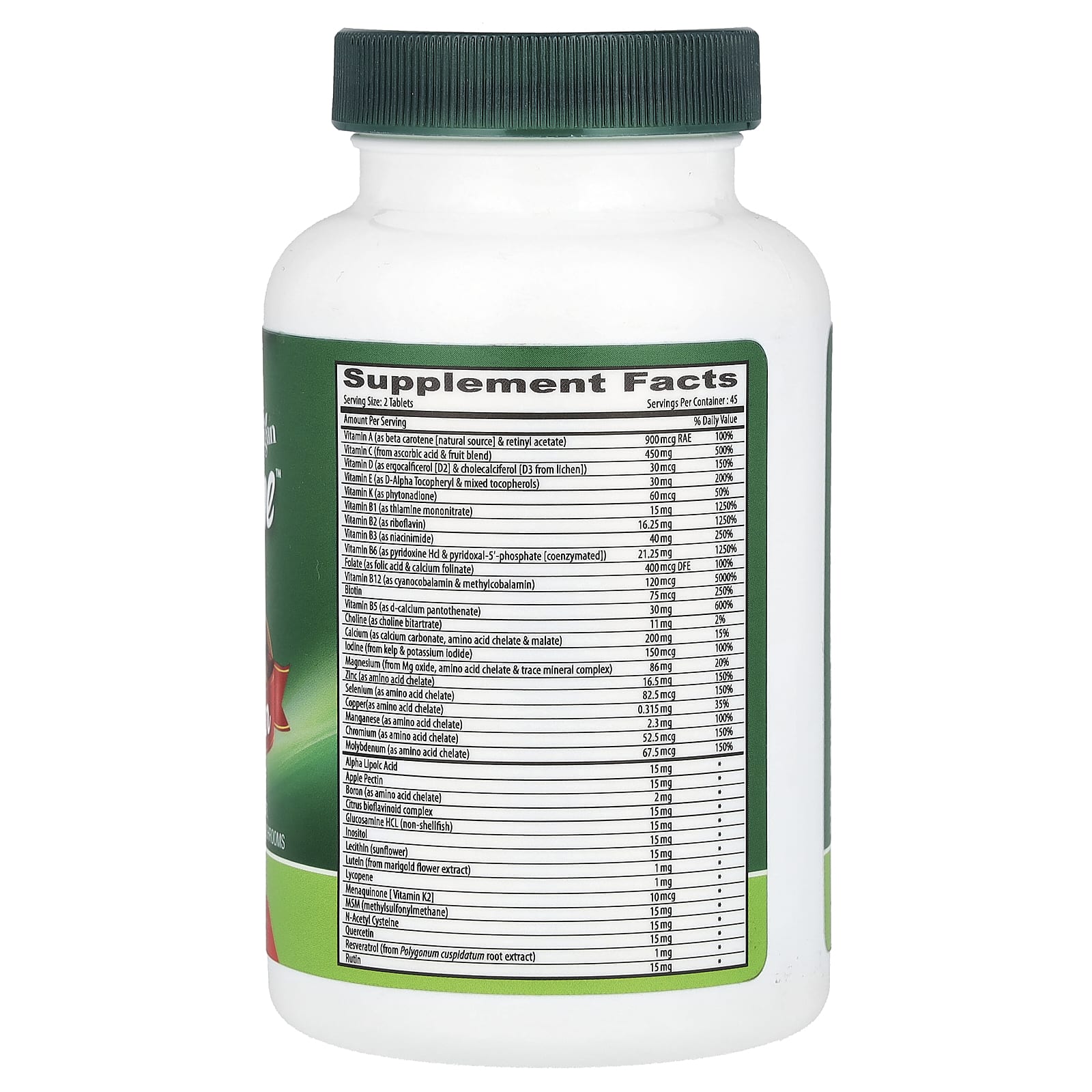 Мультивитамины Deva Vegan Tuba Prime™ Iron Free High Potency 90 Coated Tablets, таблетки — фото 2