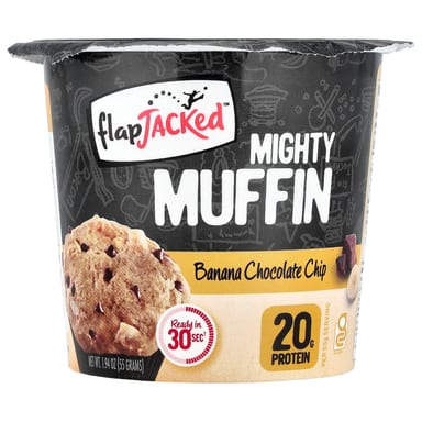 Шоколад FlapJacked Mighty Muffin, вкус Banana Chocolate Chip, 55 г