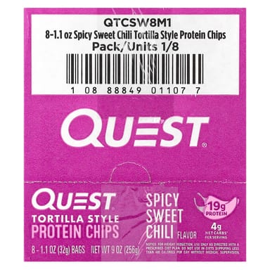 Протеин Quest Nutrition Tortilla Style Chips Spicy Sweet Chili 8 Bags, 32 г