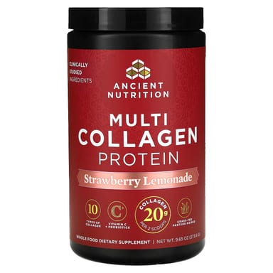 Коллагеновый протеин Ancient Nutrition Multi, вкус Strawberry Lemonade, 273.6 г