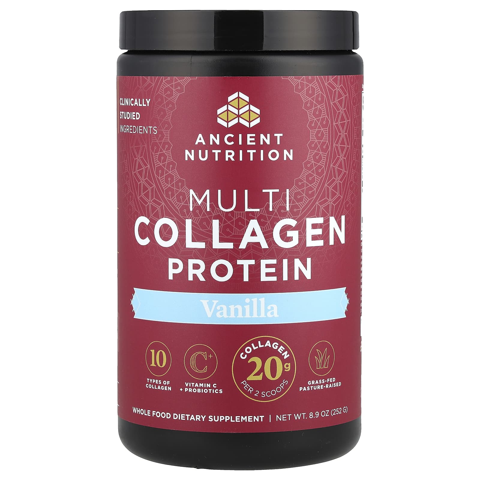 Коллагеновый протеин Ancient Nutrition Multi, вкус Vanilla, 252 г