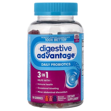 Пробиотик Schiff Digestive Advantage® Daily Gummies Natural Superfruit, 90 жевательных пастилок