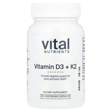 Фото товара: Витамин D3 Vital Nutrients K2, 60 растительных капсул
