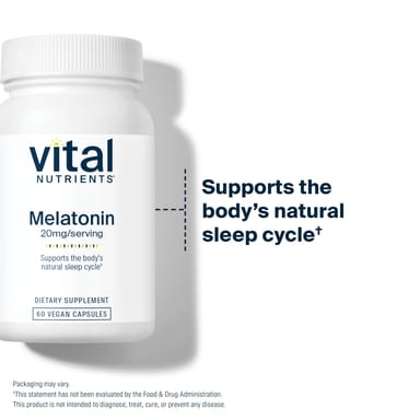 Мелатонин Vital Nutrients, 20 мг, 60 растительных капсул
