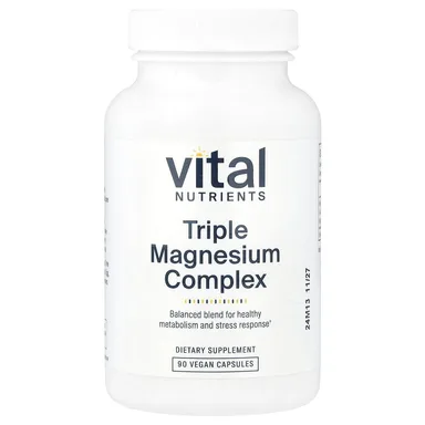 Фото товара: Магний Vital Nutrients Triple Complex, 250 мг, 90 растительных капсул