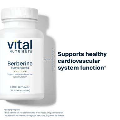 Берберин Vital Nutrients, 500 мг, 60 растительных капсул