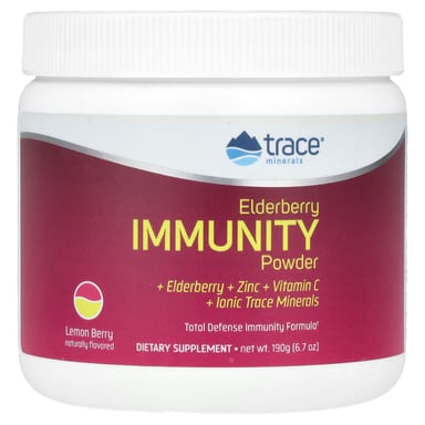 Бузина Trace Immunity Powder Lemon Berry, вкус Elderberry Immunity Powder, Lemon Berry, 190 г, порошок