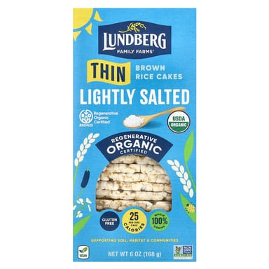 Рис Lundberg Organic Thin Brown Cakes Lightly Salted, 168 г
