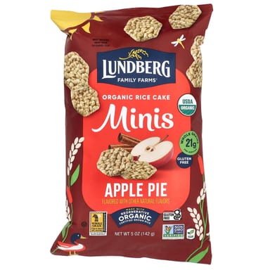 Рис Lundberg Organic Cake Minis, вкус Apple Pie, 142 г