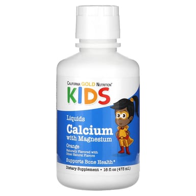 Детский California Gold Nutrition Liquid Calcium with Magnesium Vitamin D and Zinc, 473 мл, жидкая форма