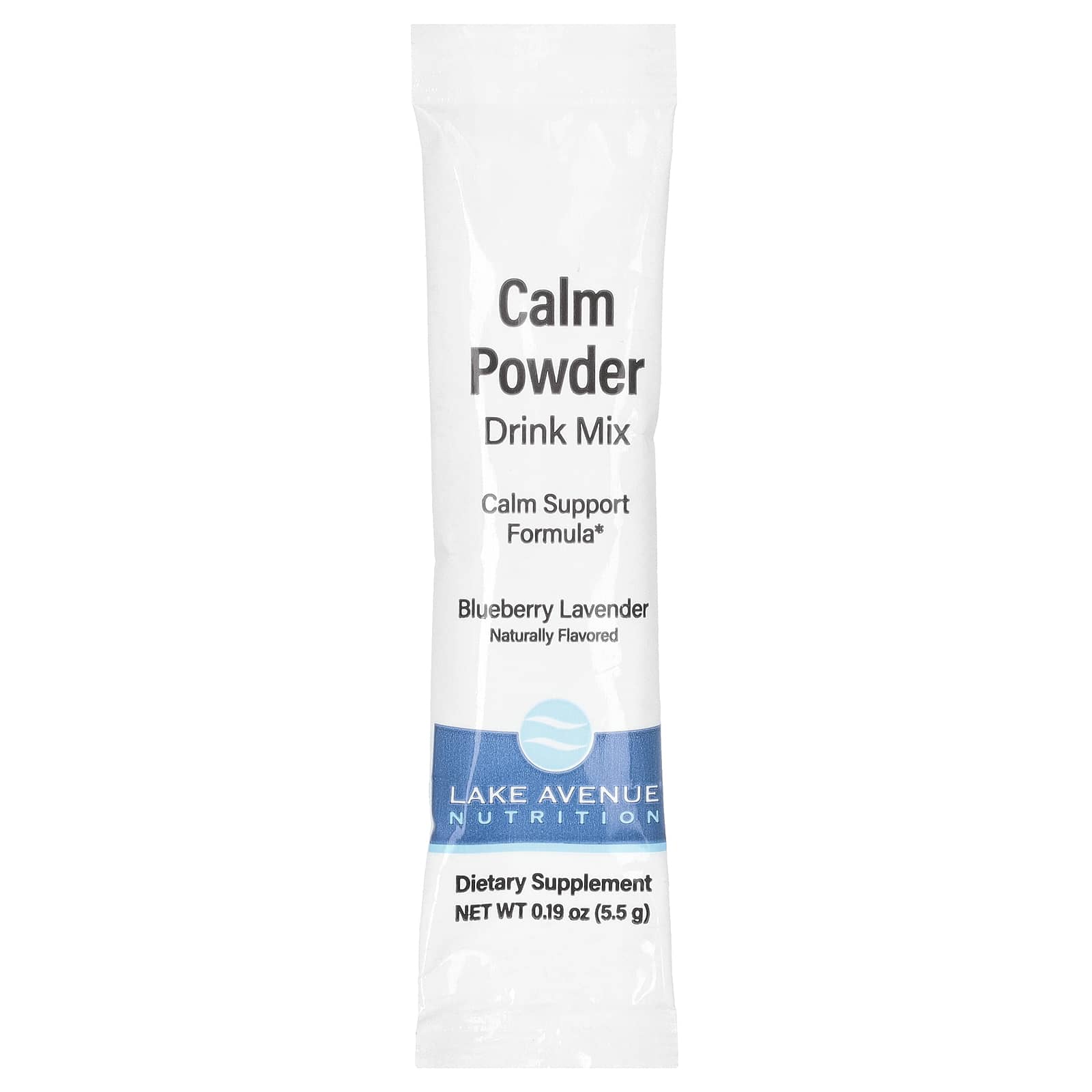 L-теанин Lake Avenue Nutrition Calm Powder Drink Mix with Potassium and AminoCalm Blend L-Tryptophan and L-Theanine Blueberry Lavender, оттенок 20 Packets, 5.5 г, смесь для напитка — фото 4