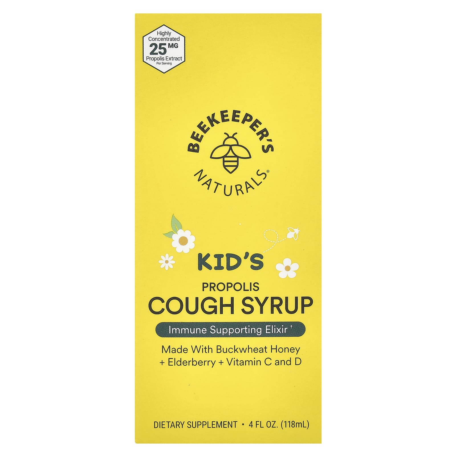 Прополис Beekeeper's Naturals Cough Syrup, 118 мл — фото 2