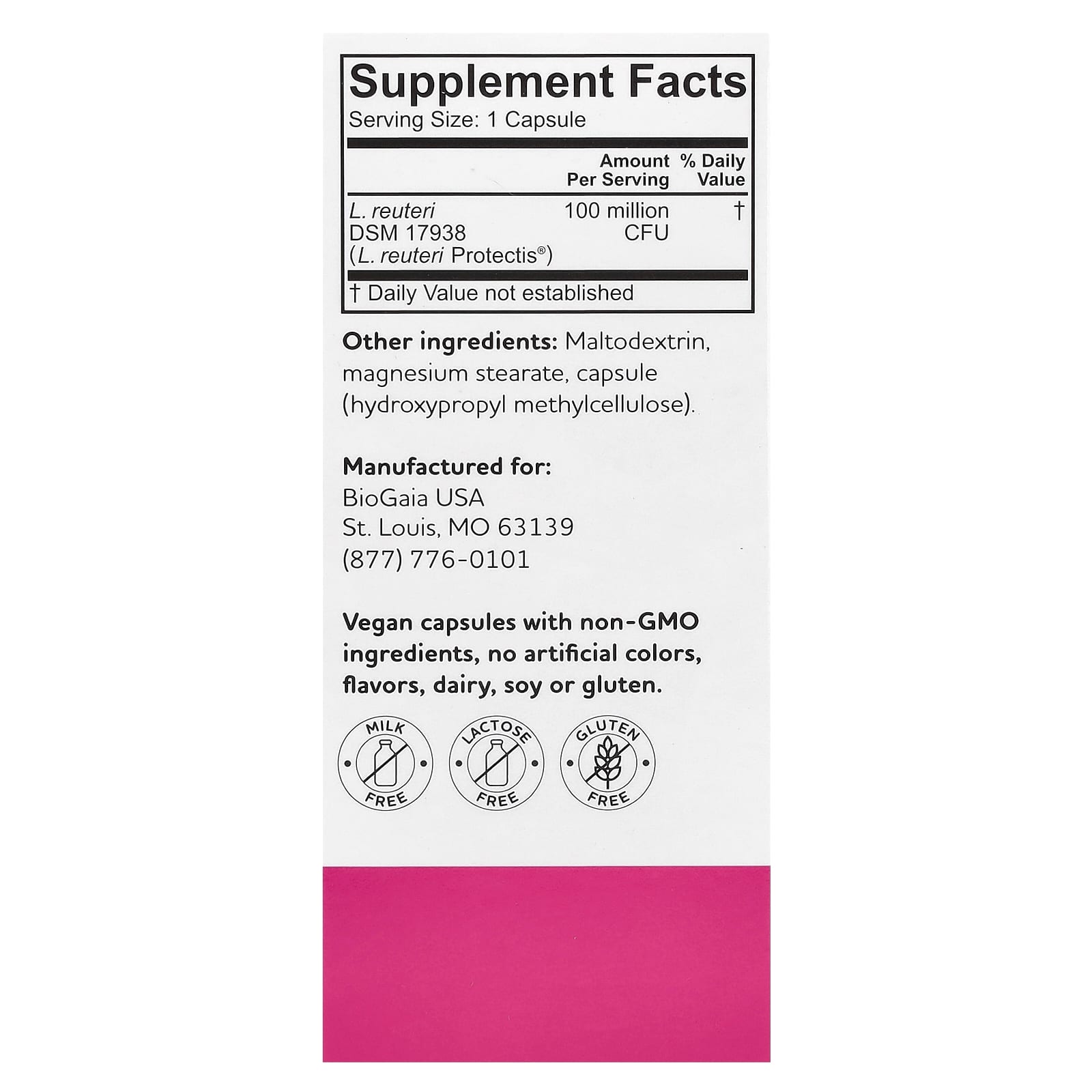 Пробиотик BioGaia Protectis MUM Prenatal For Mum & Baby, оттенок 100 Million CFU, 30 капсул — фото 3