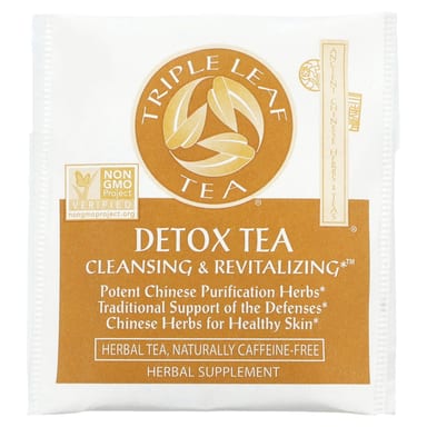 Чайные пакетики Triple Leaf Tea Detox 20, без кофеина, 33 г