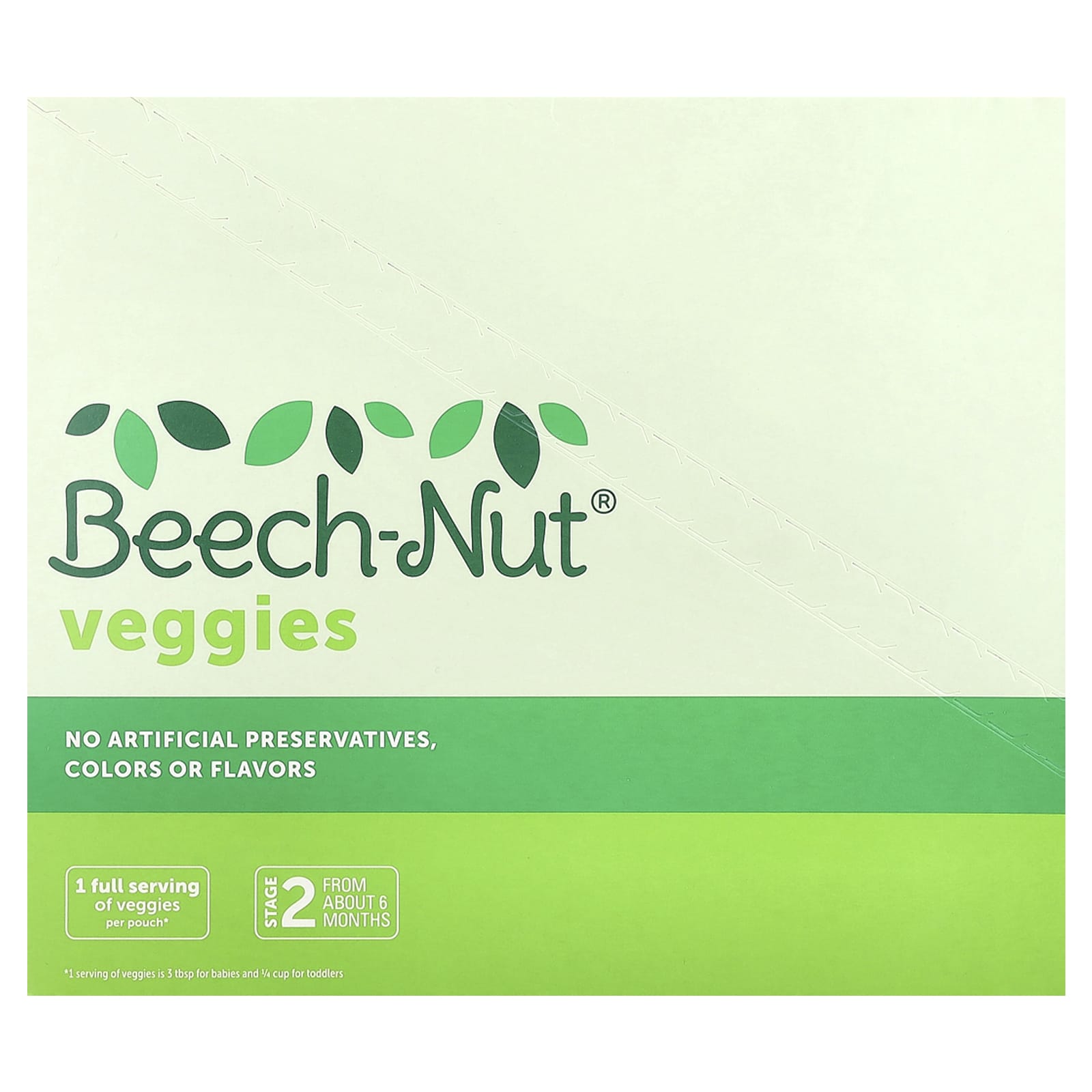 Овощи Beech-Nut, 6+ месяцев, Цукини, Шпинат и Банан, 12 пакетиков по 99 г — фото 3