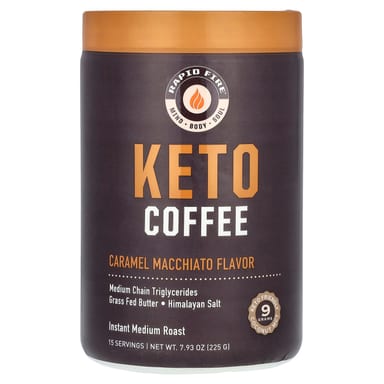 Кофе RAPIDFIRE Keto Caramel Macchiato Medium Roast, оттенок Instant, 225 г