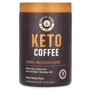 Фото товара: Кофе RAPIDFIRE Keto Caramel Macchiato Medium Roast, Instant, 225 г