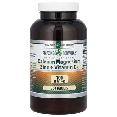 Витамин D3 Amazing Nutrition Amazing Formulas Calcium Magnesium Zinc, 300 таблеток