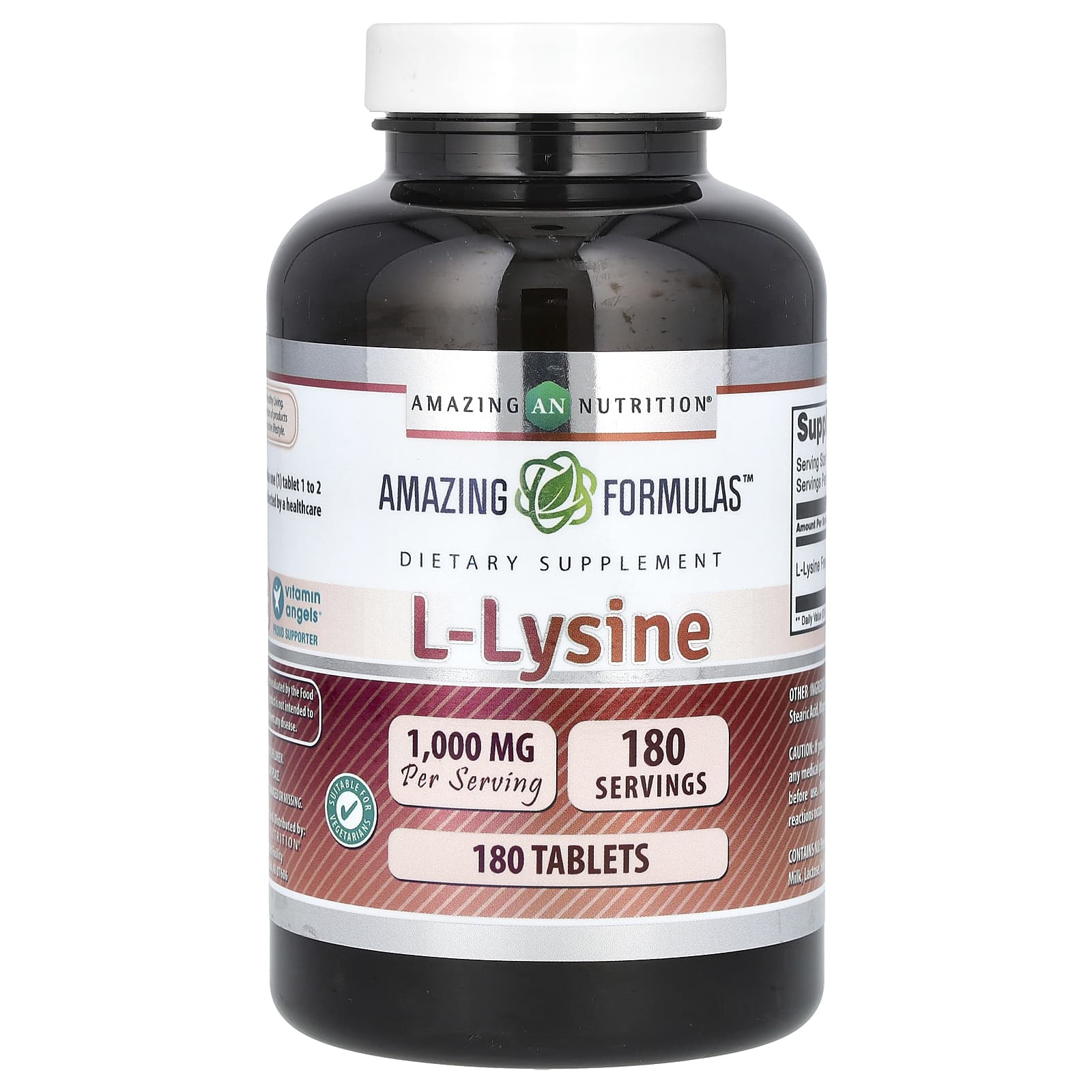 L-лизин Amazing Nutrition Amazing Formulas L-Lysine, 1000 мг, 180 таблеток