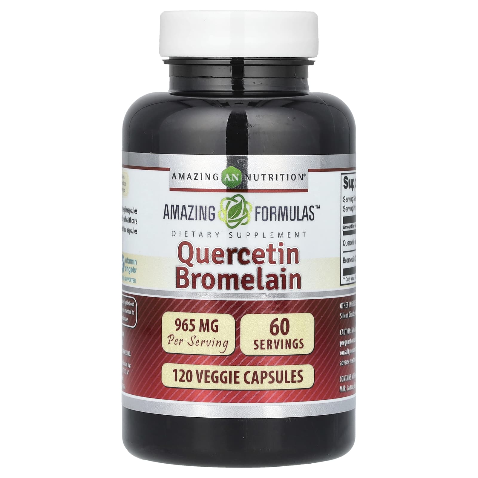 Бромелайн Amazing Nutrition Quercetin, 120 растительных капсул