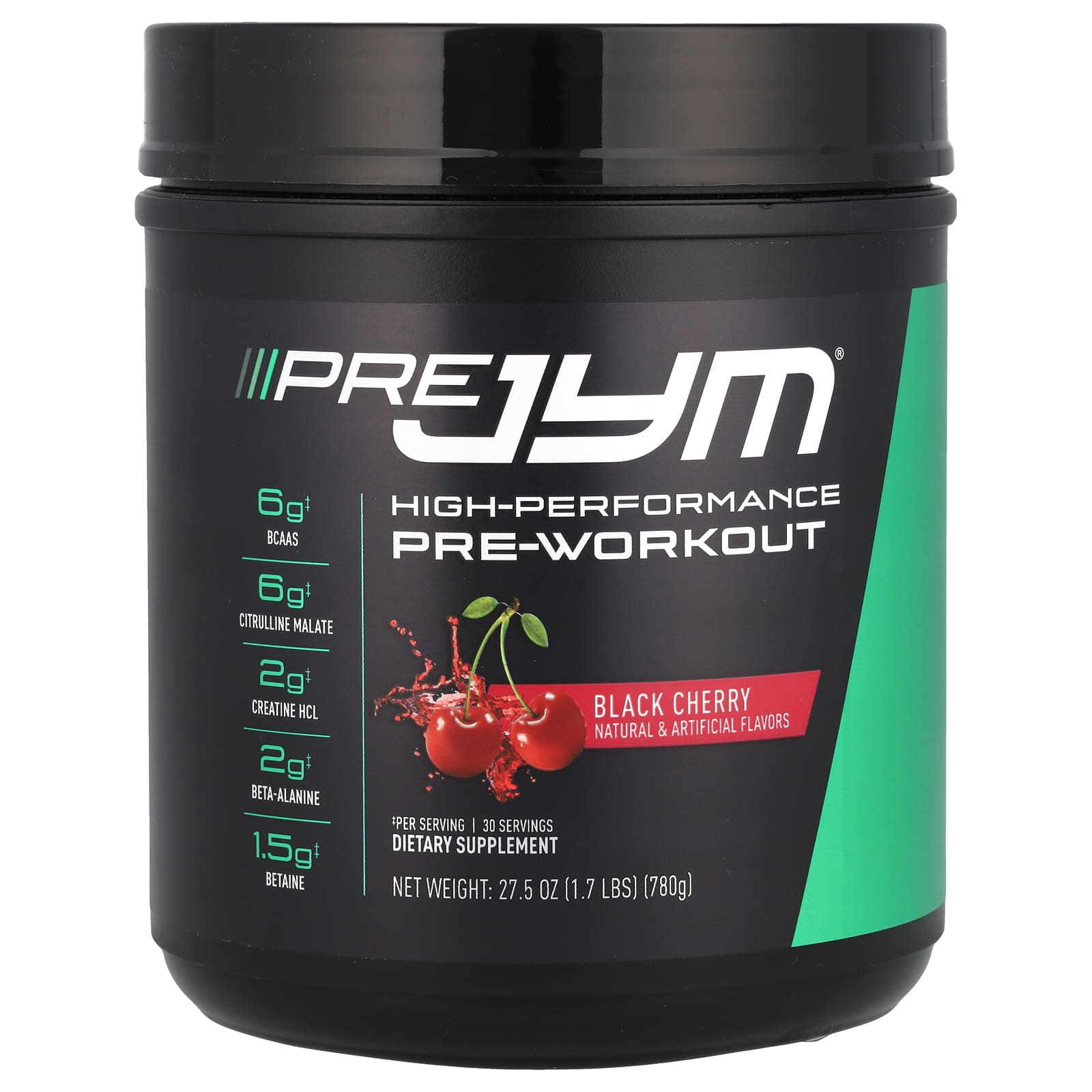 Предтренировочный комплекс JYM Supplement Science Pre JYM® High-Performance, вкус Black Cherry, 780 г