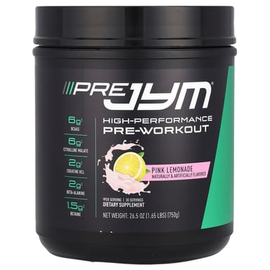 Предтренировочный комплекс JYM Supplement Science Pre JYM® High-Performance, вкус Pink Lemonade, 750 г
