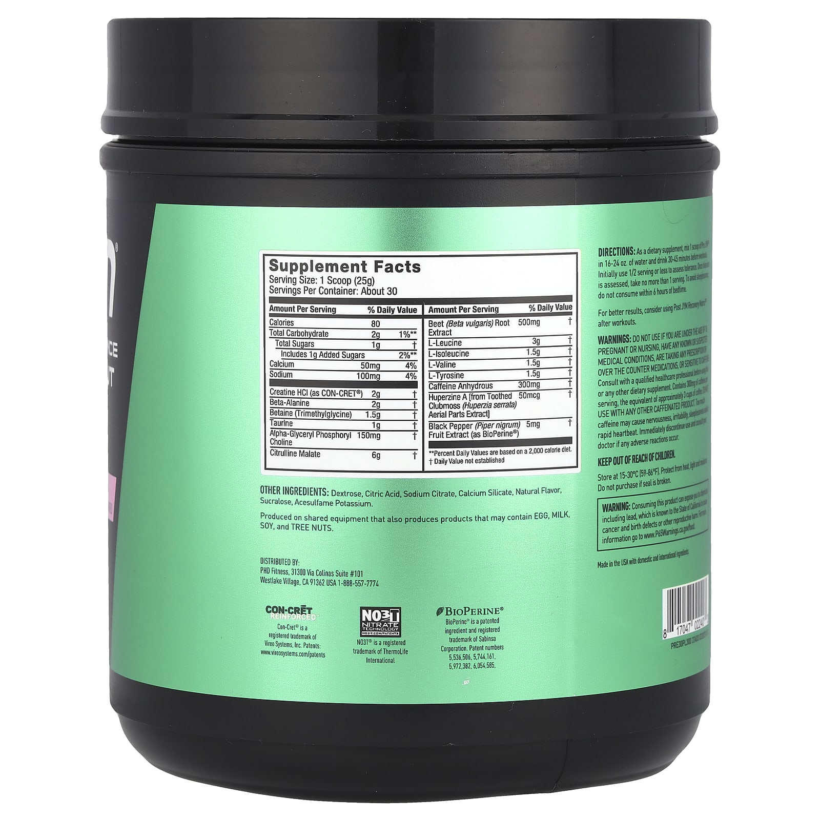 Предтренировочный комплекс JYM Supplement Science Pre JYM® High-Performance, вкус Pink Lemonade, 750 г — фото 2