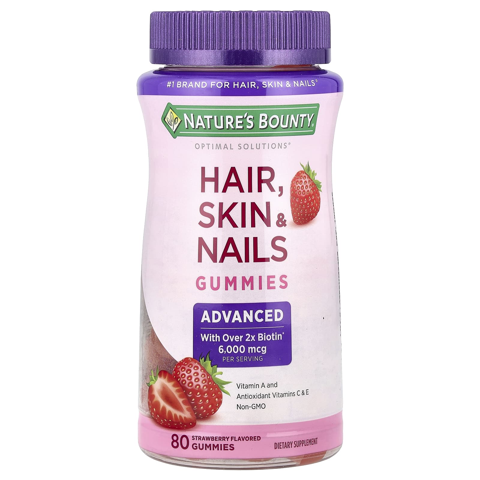 Жевательные витамины Nature's Bounty, 80 жевательных клубничных витаминов