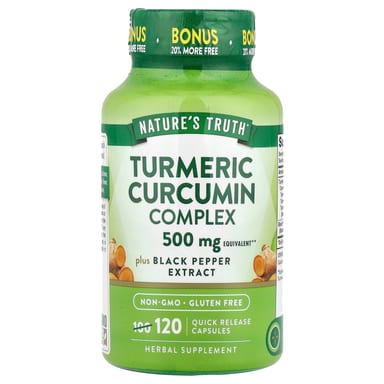 Куркумин Nature's Truth Turmeric Complex Plus Black Pepper Extract 120 Quick Release Capsules, капсулы