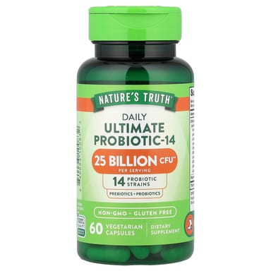 Пробиотик Nature's Truth Daily Ultimate -14, 25 млрд КОЕ, 60 растительных капсул