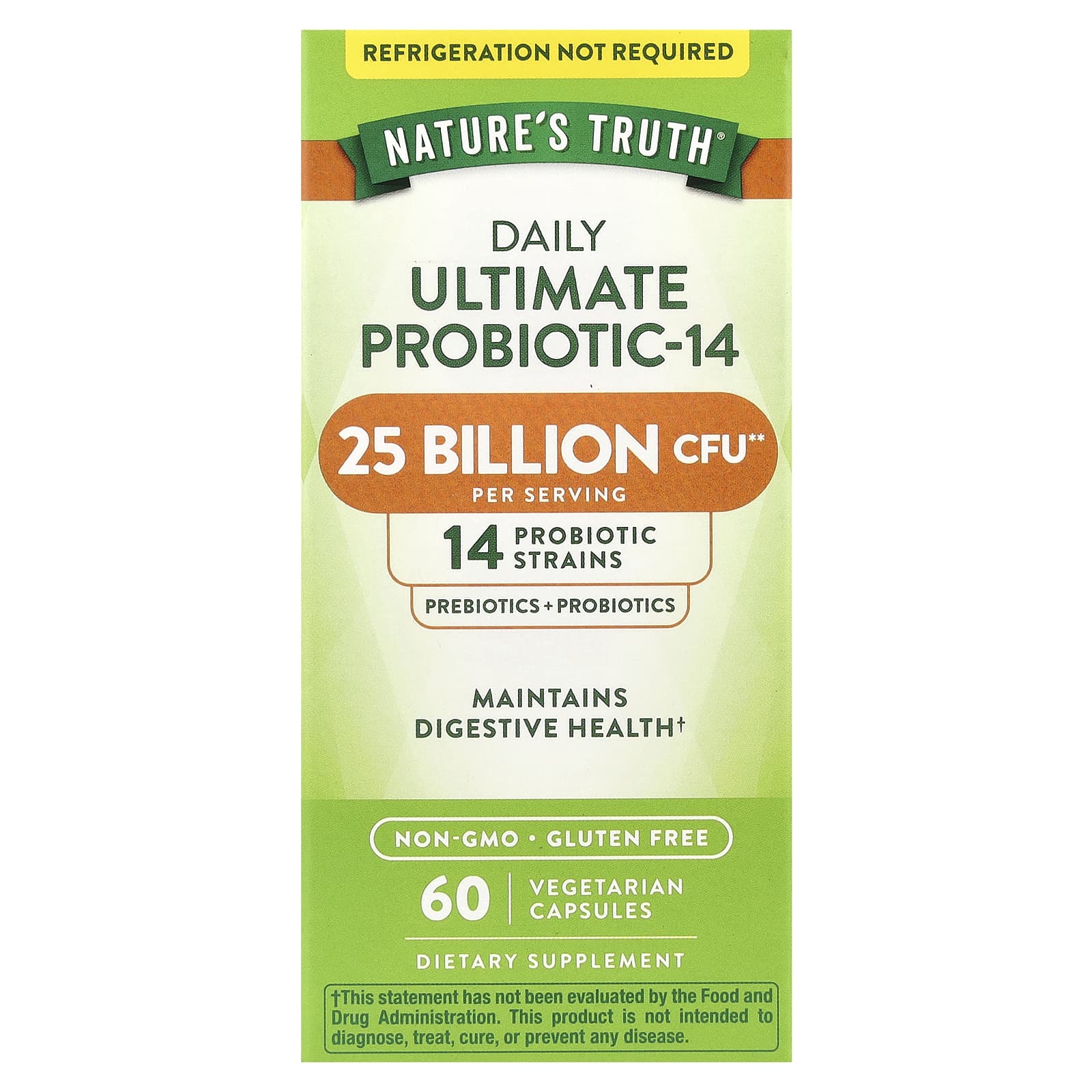 Пробиотик Nature's Truth Daily Ultimate -14, 25 млрд КОЕ, 60 растительных капсул — фото 2