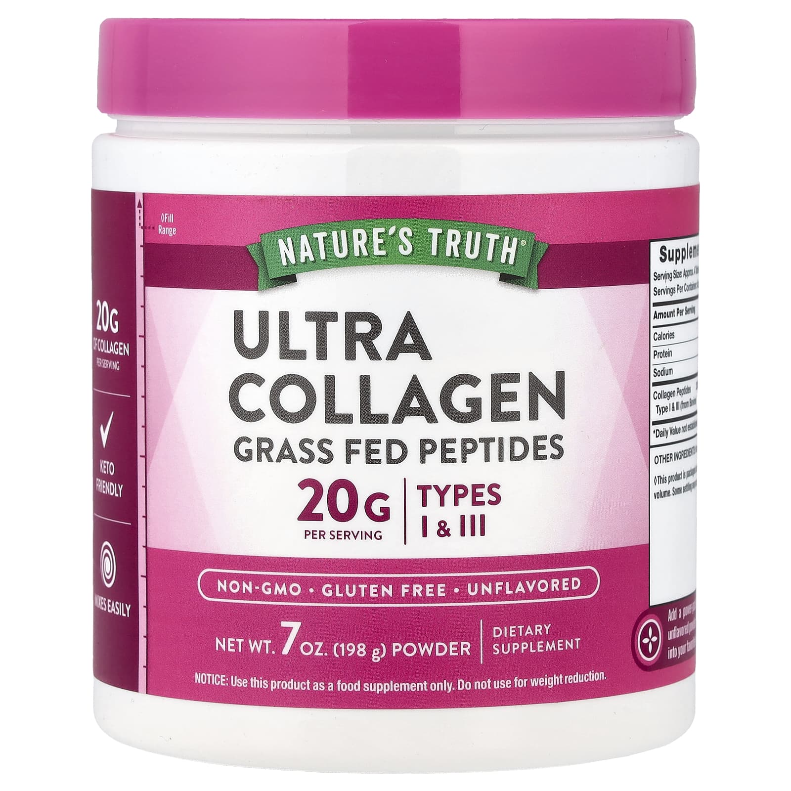 Коллаген Nature's Truth Ultra Powder, без вкуса, 198 г, порошок